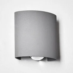 Applique murale d'extérieur Abaiang LED Gris, 1 lumière
