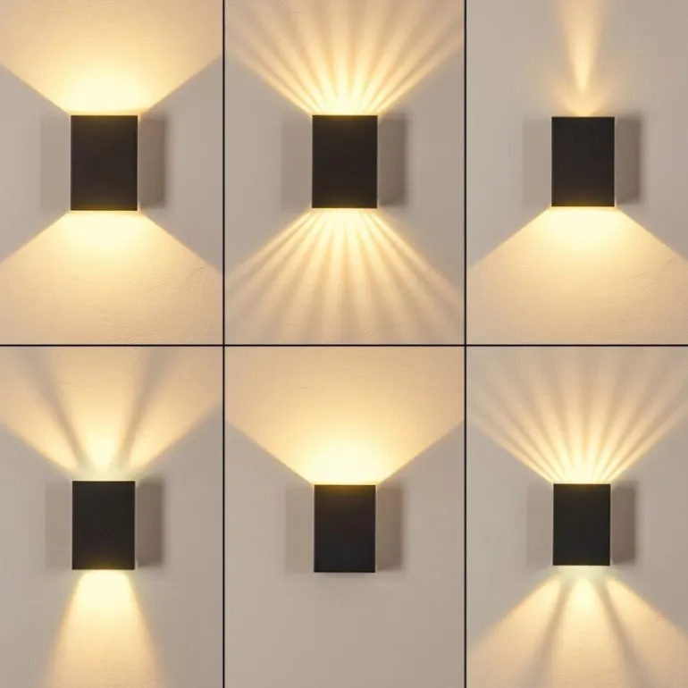 Applique murale d'extérieur Benin LED Noir, 2 lumières