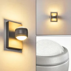Applique murale d'extérieur Arsego LED Gris, 2 lumières
