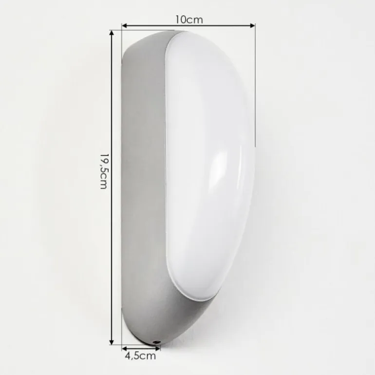 Applique murale d'extérieur Arvier LED Gris, 1 lumière