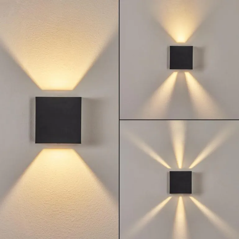 Applique murale d'extérieur Spidern LED Noir, 1 lumière