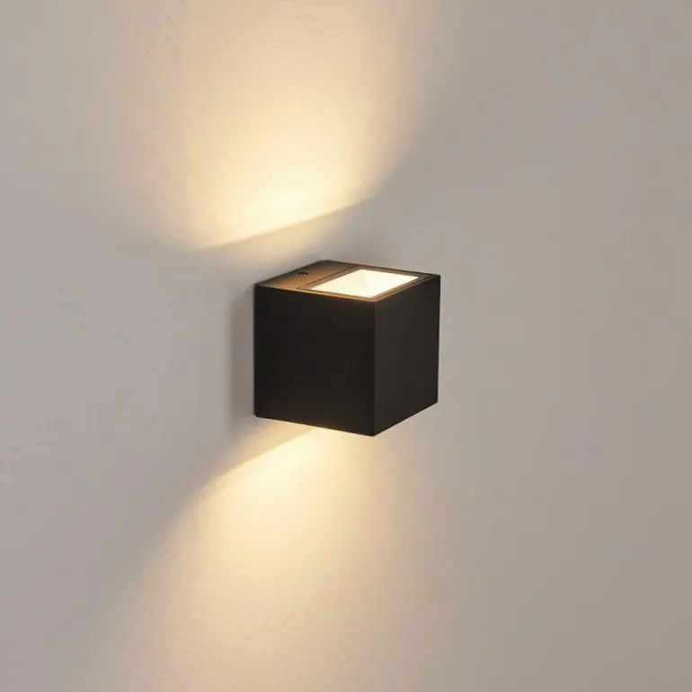 Applique murale d'extérieur Spidern LED Noir, 1 lumière