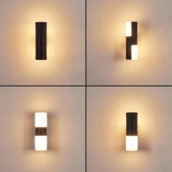 Applique murale d'extérieur Baulund LED Noir, 1 lumière