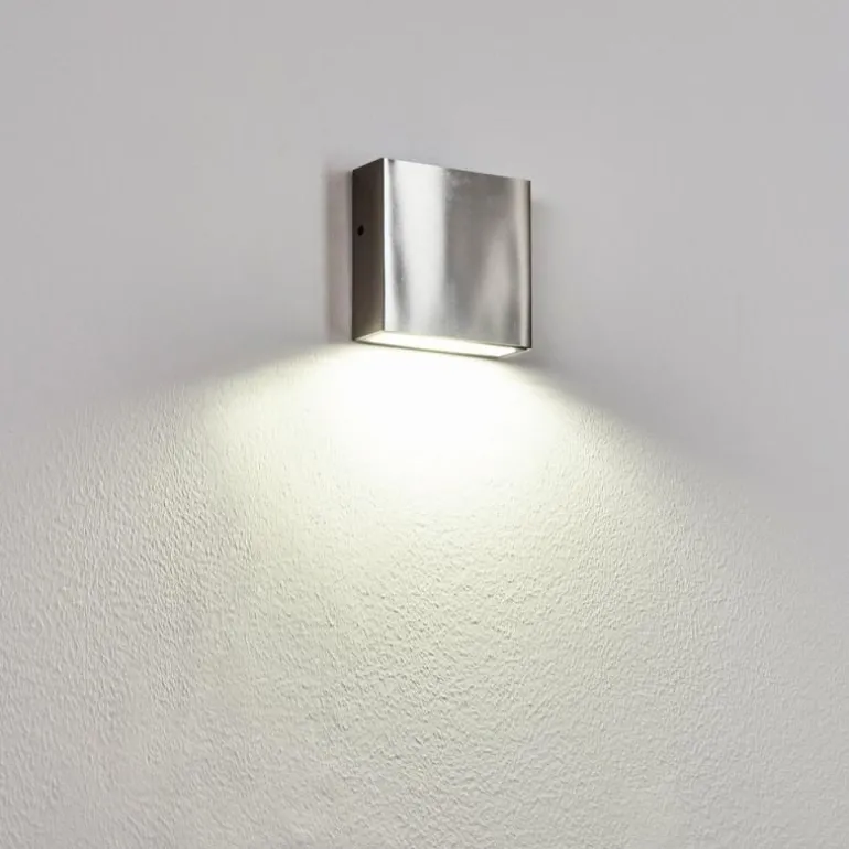Applique murale d'extérieur Spidern LED Nickel mat, Blanc, 1 lumière