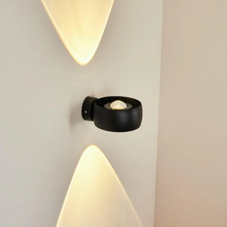Applique murale d'extérieur Andersro LED Noir, 2 lumières