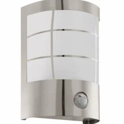 Applique murale d'extérieur Eglo CERNO LED Acier inoxydable, 1 lumière, Détecteur de mouvement