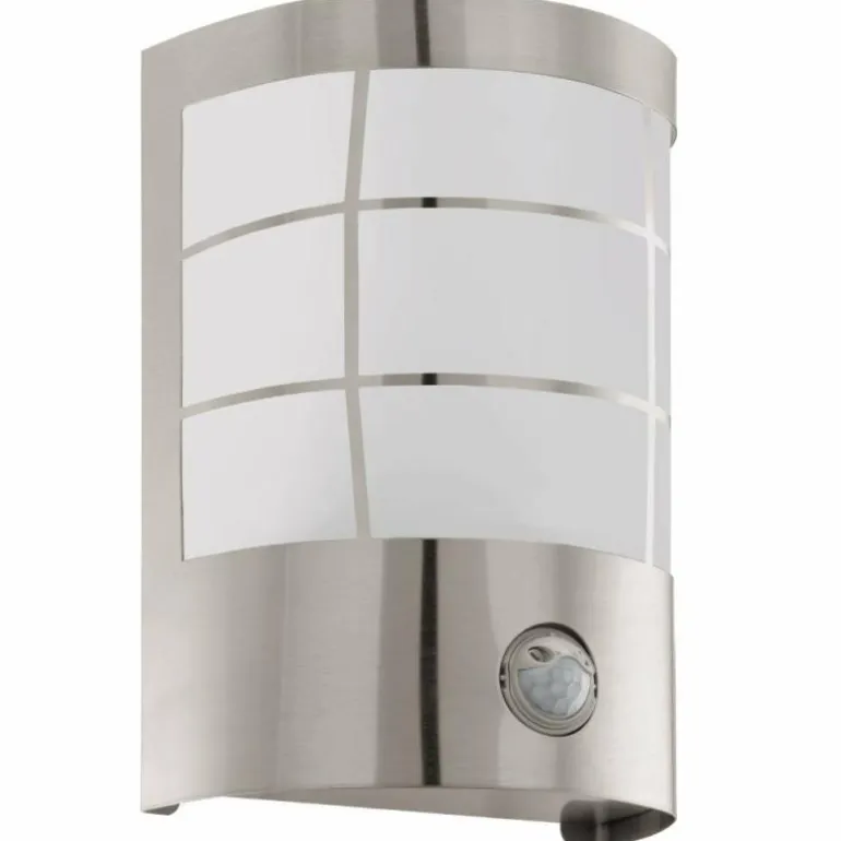 Applique murale d'extérieur Eglo CERNO LED Acier inoxydable, 1 lumière, Détecteur de mouvement