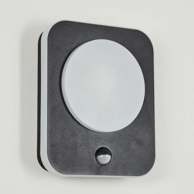 Applique murale d'extérieur Haga LED Noir, 1 lumière, Détecteur de mouvement