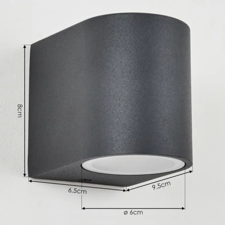 Applique murale d'extérieur Skaabu Noir, Blanc, 1 lumière