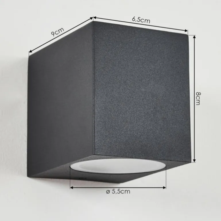 Applique murale d'extérieur Skaabu Noir, Blanc, 1 lumière