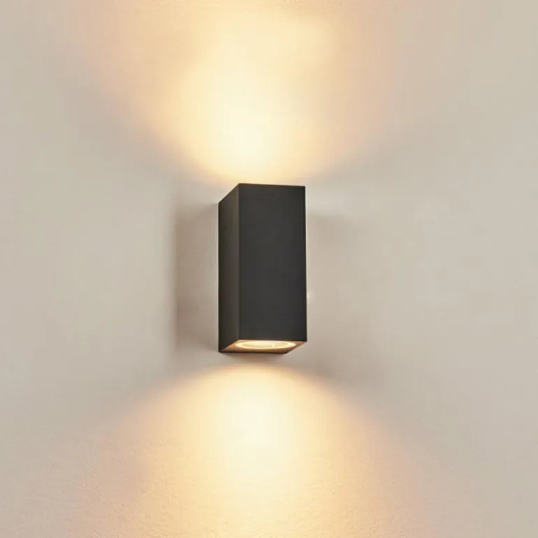 Applique murale d'extérieur Skaabu Noir, Blanc, 2 lumières