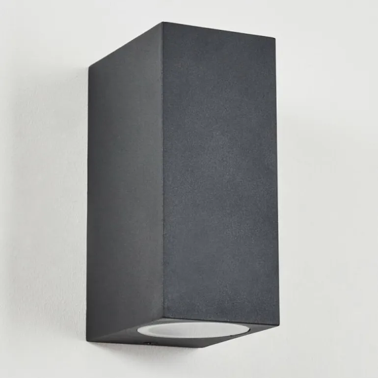 Applique murale d'extérieur Skaabu Noir, Blanc, 2 lumières