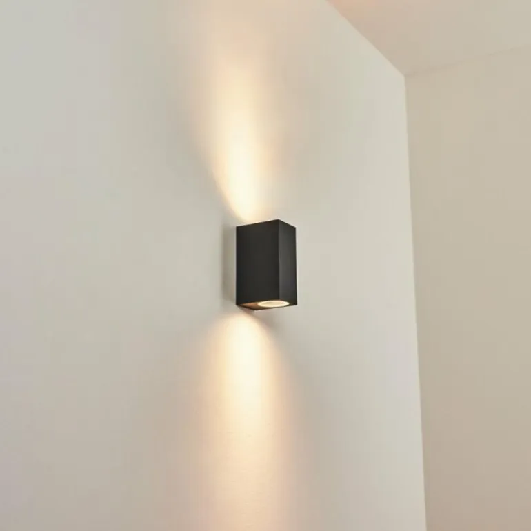 Applique murale d'extérieur Skaabu Noir, Blanc, 2 lumières