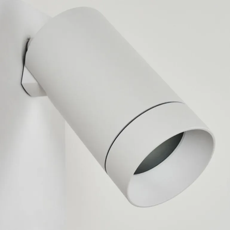 Applique murale d'extérieur Hakamken Blanc, 2 lumières, Détecteur de mouvement