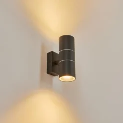 Applique murale d'extérieur Simola Anthracite, 2 lumières