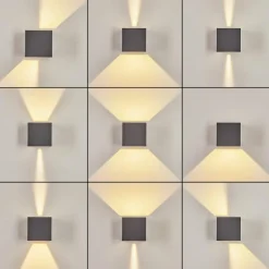 Applique murale d'extérieur Anobra LED Anthracite, Blanc, 1 lumière