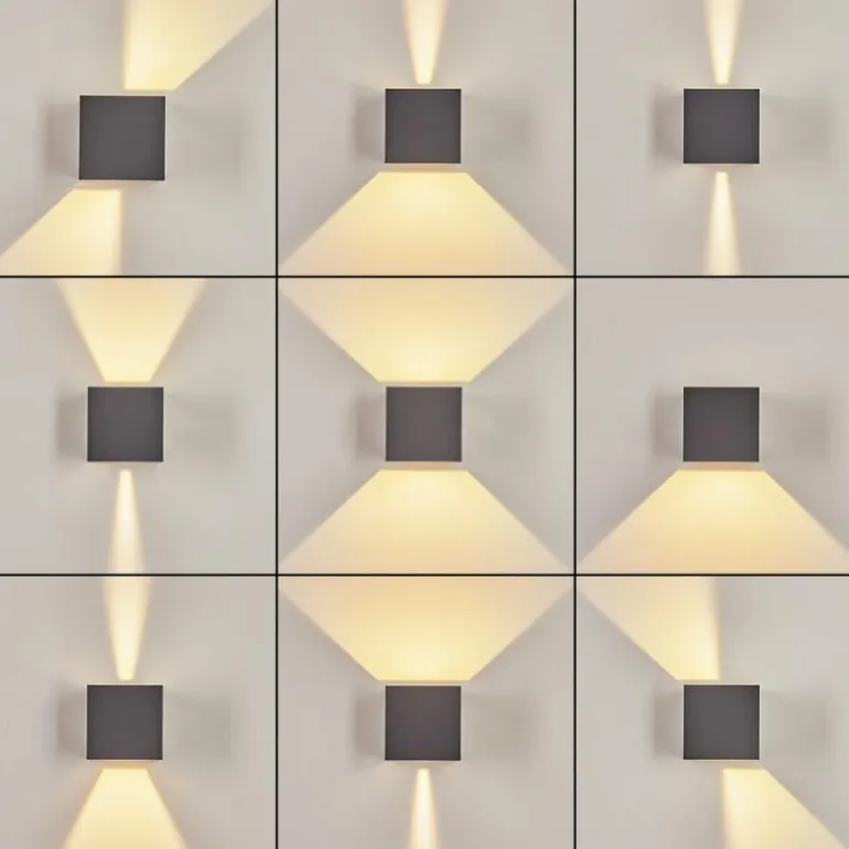 Applique murale d'extérieur Anobra LED Anthracite, Blanc, 1 lumière
