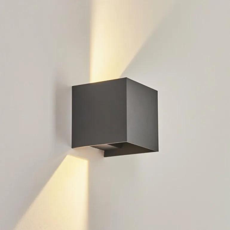 Applique murale d'extérieur Anobra LED Anthracite, Blanc, 1 lumière