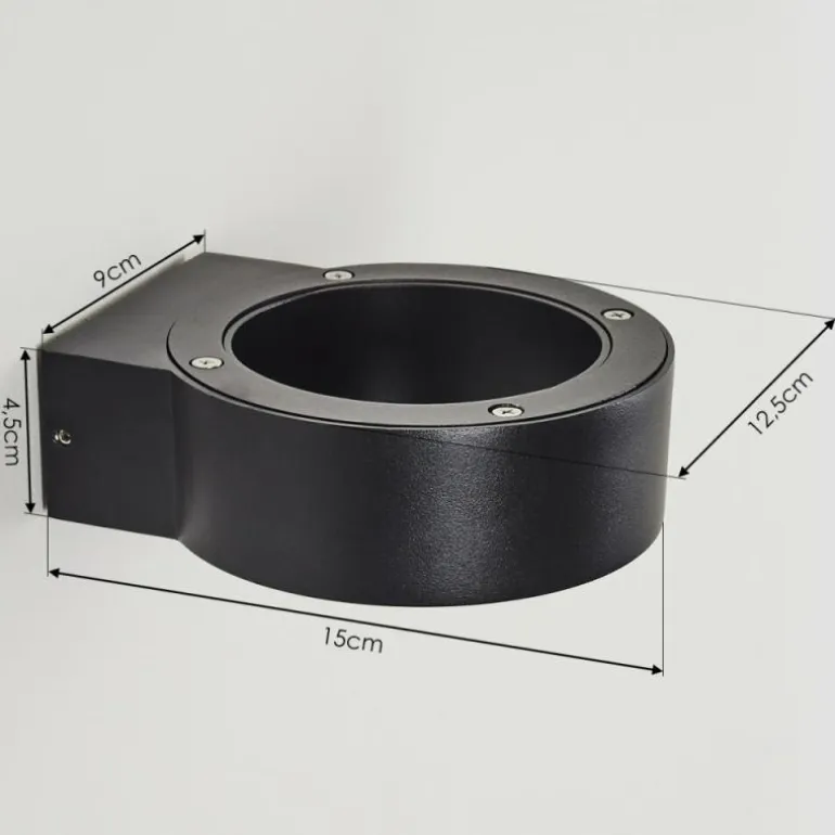 Applique murale d'extérieur Azervadinha LED Noir, 1 lumière