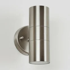 Applique murale d'extérieur Bessiebelle Acier inoxydable, 2 lumières
