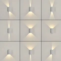 Applique murale d'extérieur Hoods LED Gris, 2 lumières