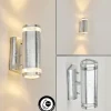 Applique murale d'extérieur Amyton Acier inoxydable, Transparent, Zingué, 2 lumières