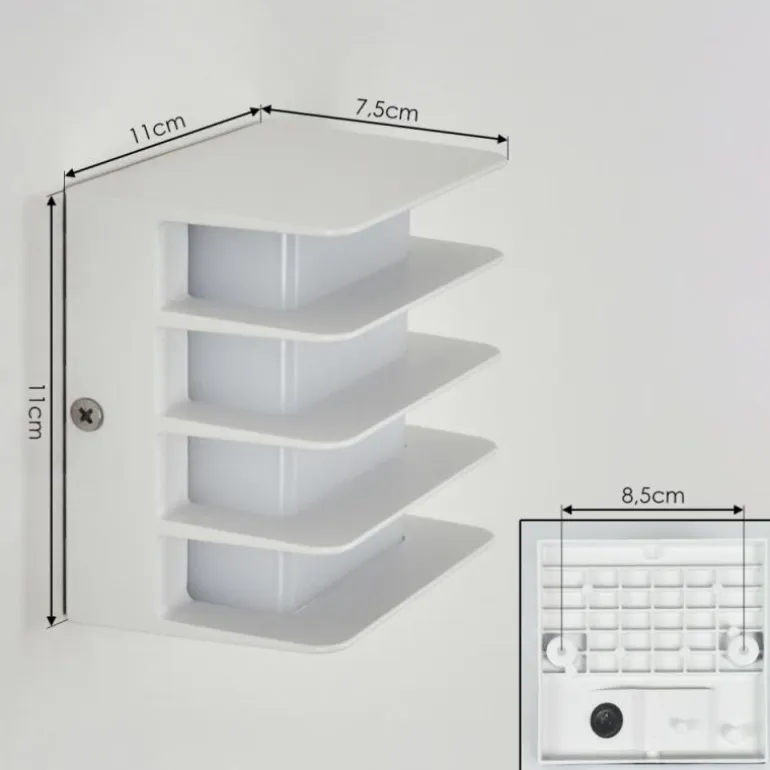 Applique murale d'extérieur Guichard LED Blanc, 1 lumière