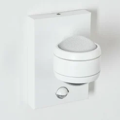 Applique murale d'extérieur Borlo LED Blanc, 2 lumières, Détecteur de mouvement