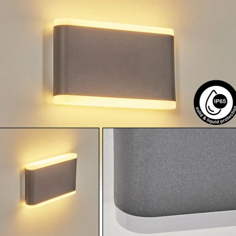 Applique murale d'extérieur Grude LED Anthracite, 2 lumières