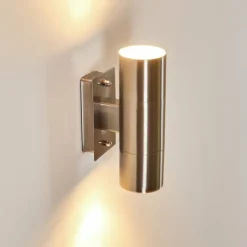 Applique murale d'extérieur Malaga Acier inoxydable, 2 lumières
