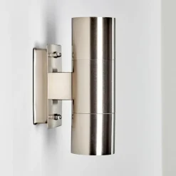 Applique murale d'extérieur Malaga Acier inoxydable, 2 lumières