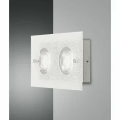 Applique murale Fabas Luce Bali LED Argenté, 2 lumières