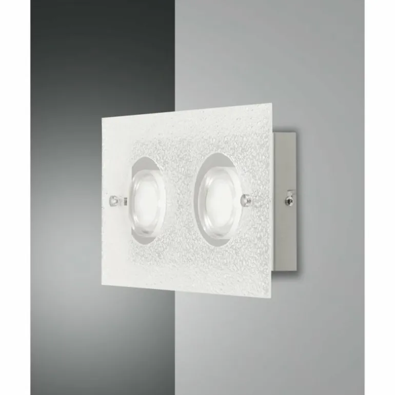 Applique murale Fabas Luce Bali LED Argenté, 2 lumières