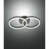 Applique murale Fabas Luce Giotto LED Noir, 2 lumières