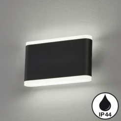Applique murale Fischer & Honsel Scounce LED Noir, 2 lumières