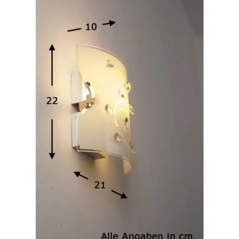 Applique murale Globo BURGUNDY Nickel mat, Blanc, 1 lumière