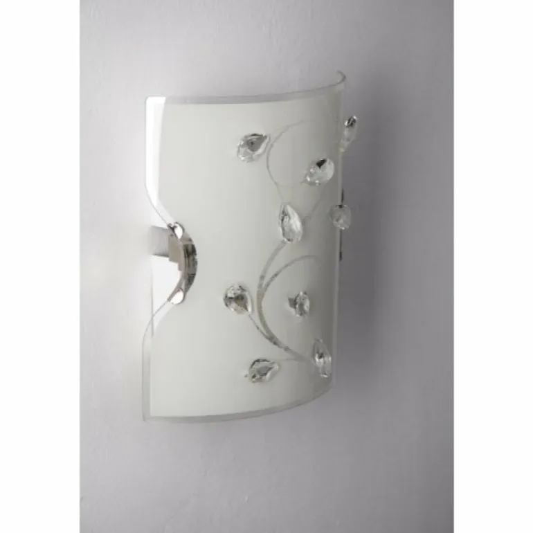 Applique murale Globo BURGUNDY Nickel mat, Blanc, 1 lumière