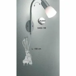 Applique murale Globo CATHY Acier inoxydable, Nickel mat, 1 lumière