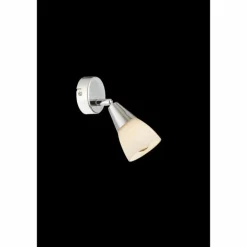 Applique murale Globo Chrome, Verre, 1 lumière