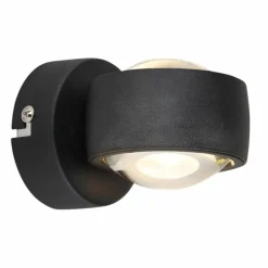 Applique murale Globo RANDI LED Noir, 2 lumières