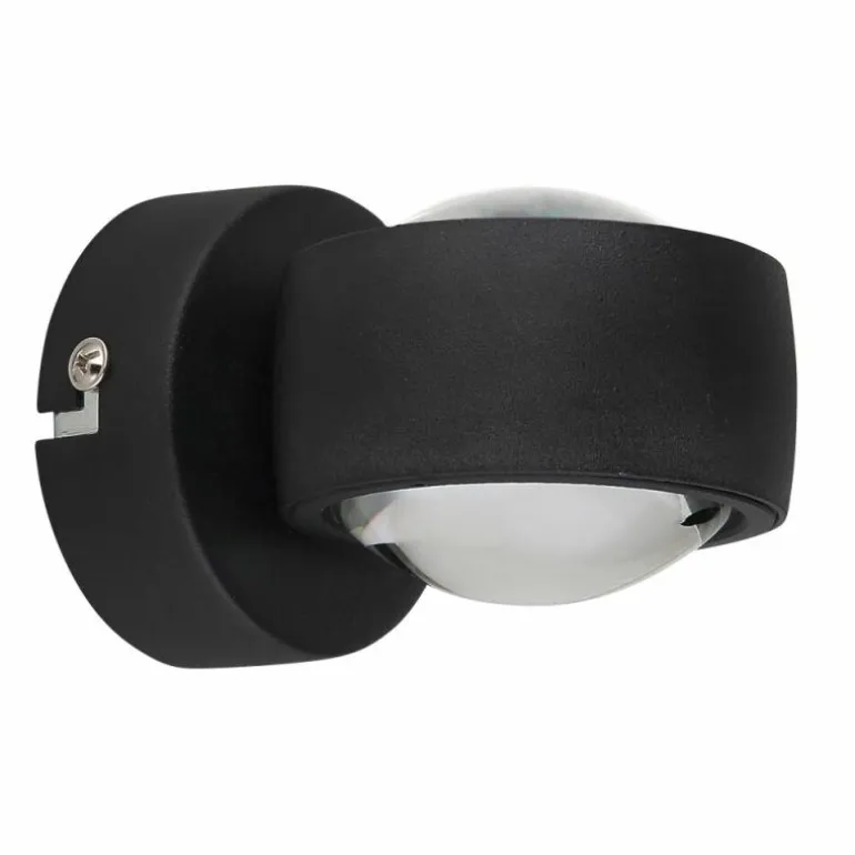 Applique murale Globo RANDI LED Noir, 2 lumières