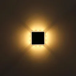 Applique murale Globo SAIDY LED Noir, 1 lumière