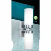 Applique murale Globo SPACE Chrome, Acier inoxydable, Nickel mat, Blanc, 2 lumières