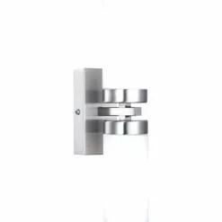 Applique murale Globo SPACE Chrome, Acier inoxydable, Nickel mat, Blanc, 2 lumières
