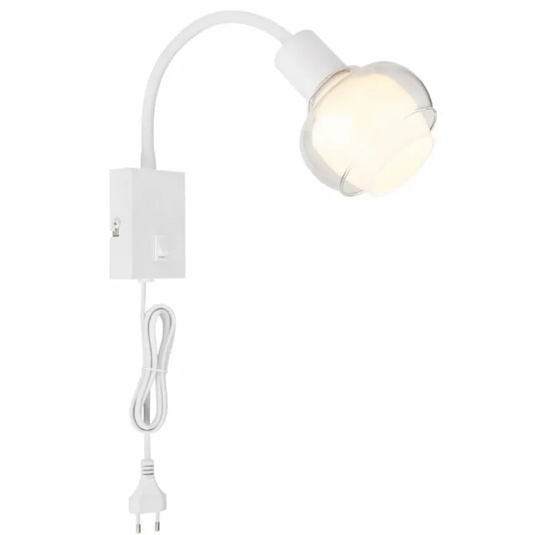 Applique murale Globo TOKKI Blanc, 1 lumière