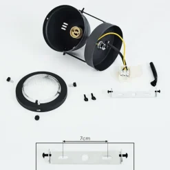 Applique murale Glostrup LED Noir, 1 lumière