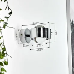 Applique murale Hofstein Sapri Chrome, 1 lumière