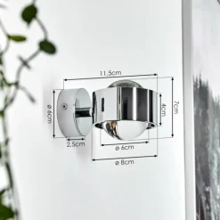 Applique murale Hofstein Sapri Chrome, 1 lumière