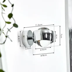 Applique murale Hofstein Sapri Chrome, 1 lumière