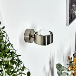 Applique murale Hofstein Sapri Nickel mat, 1 lumière